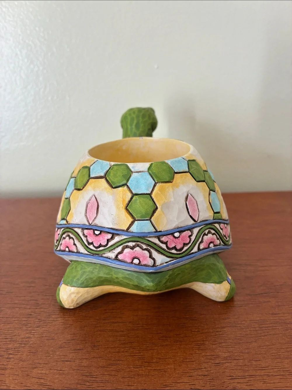 2007 Jim Shore Heartwood Creek Turtle Outdoor Candle Holder